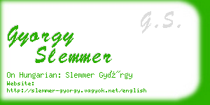 gyorgy slemmer business card